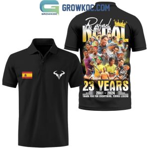 Rafael Nadal 23 Years Thank You For Everything Tennis Legend Polo Shirt