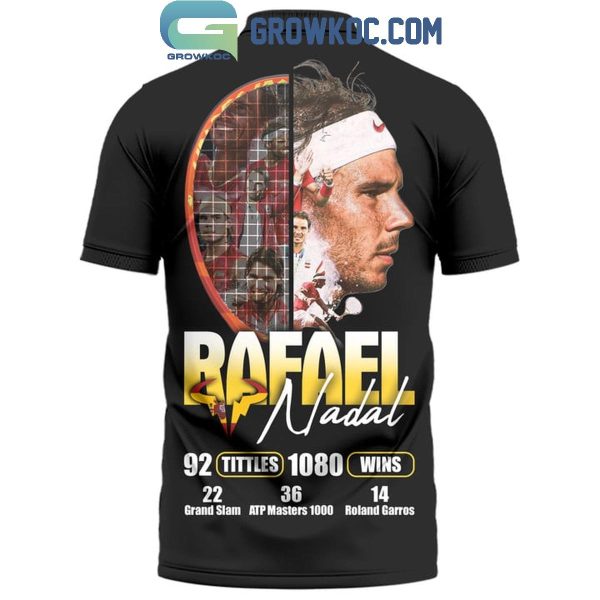 Rafael Nadal 92 Titles 1080 Wins 22 Grand Slam 14 Roland Garros Polo Shirt