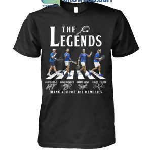 Rafael Nadal Andy Murry Roger Federer Novak Djokovic The Legends Of Tennis T-Shirt