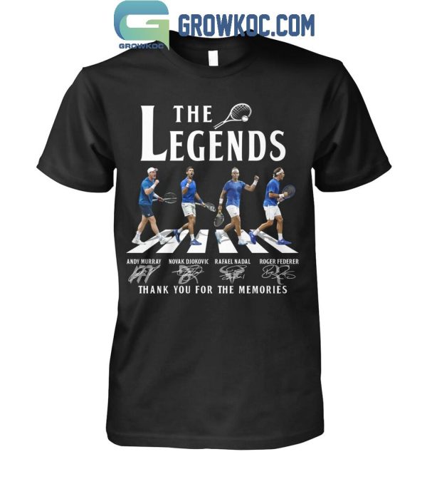 Rafael Nadal Andy Murry Roger Federer Novak Djokovic The Legends Of Tennis T-Shirt