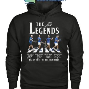 Rafael Nadal Andy Murry Roger Federer Novak Djokovic The Legends Of Tennis T-Shirt