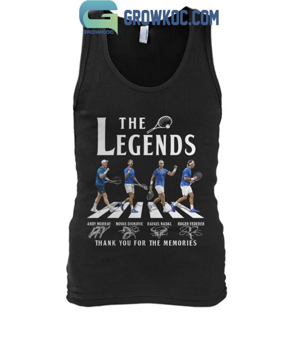 Rafael Nadal Andy Murry Roger Federer Novak Djokovic The Legends Of Tennis T-Shirt