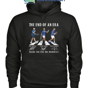 Rafael Nadal Andy Murry Roger Federer The End Of An Era T-Shirt