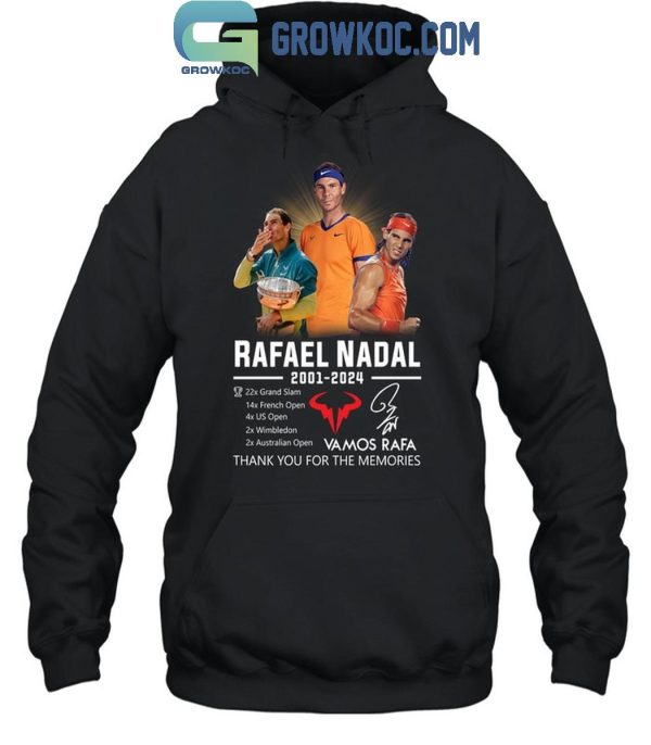 Rafael Nadala Vamos Rafa 2001-2024 Thank You For The Memories T-Shirt