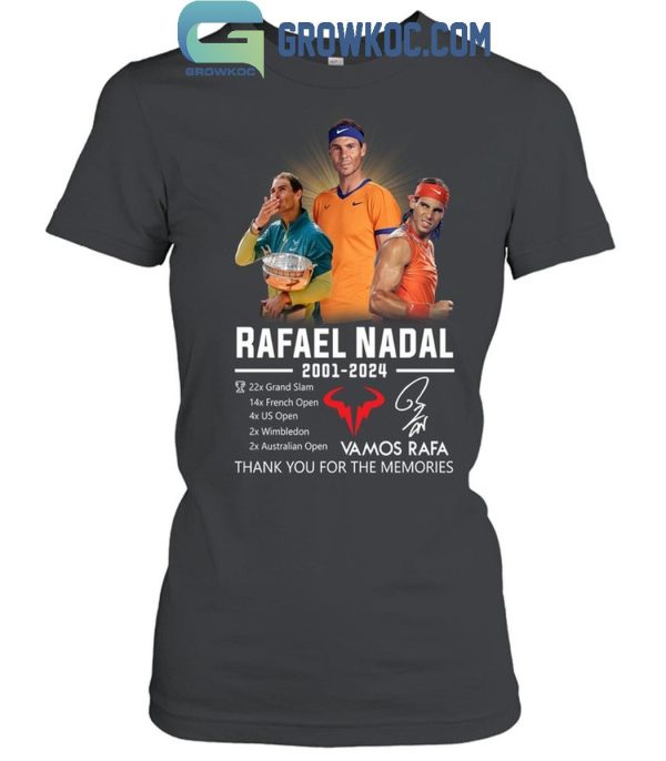 Rafael Nadala Vamos Rafa 2001-2024 Thank You For The Memories T-Shirt