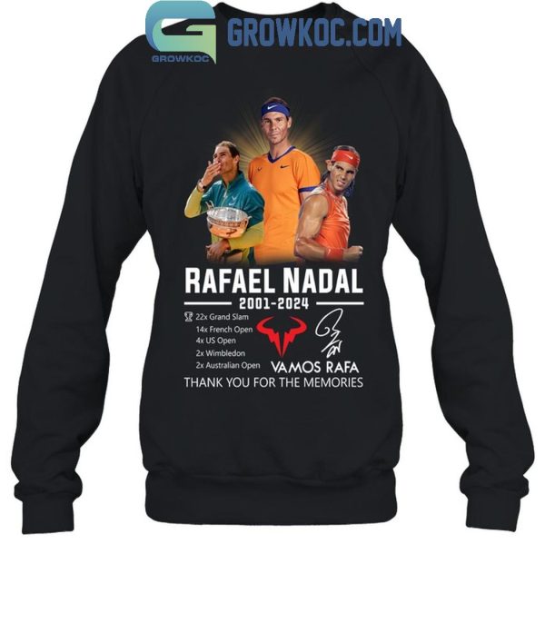 Rafael Nadala Vamos Rafa 2001-2024 Thank You For The Memories T-Shirt