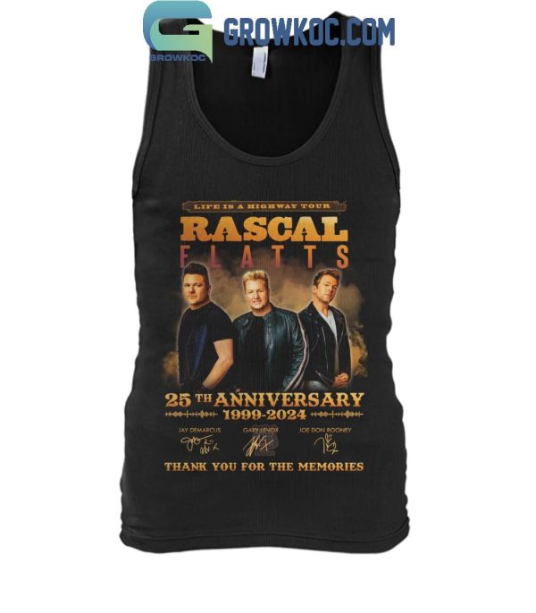 Rascal Flatts 25th Anniversary 1999-2024 Life Is A Highway Tour T-Shirt