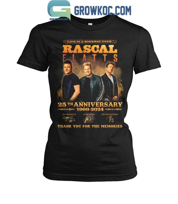 Rascal Flatts 25th Anniversary 1999-2024 Life Is A Highway Tour T-Shirt