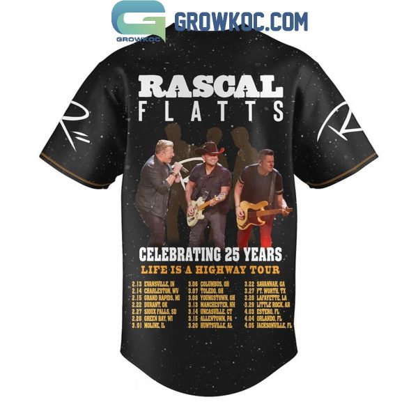 Rascal Flatts Celebrating 25 Years Of Music Personalized Baseball Jersey