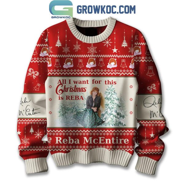 Reba McEntire Walking In A Winter Wonderland Christmas Ugly Sweater