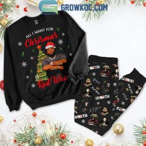 Rod Wave Is All I Want For Christmas 2024 Fleece Pajamas Set Long Sleeve