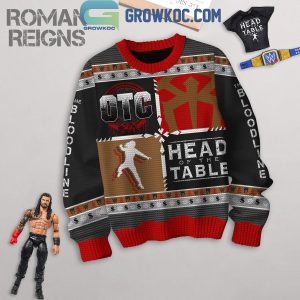 Roman Reigns Head Of The Table WWE Christmas Ugly Sweater