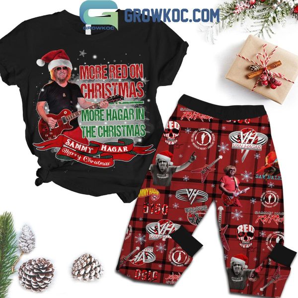 Sammy Hagar More Red On Christmas More Hagar In The Christmas Fleece Pajamas Set