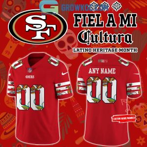 San Francisco 49ers Fiel A Mi Latino Heritage Month Personalized Football Jersey