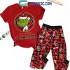 Seattle Seahawks Grinch 2024 I Hate People But Love Seahawks Fleece Pajamas Set