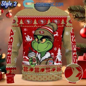 San Francisco 49ers Grinch Stolen Christmas 2024 Grinchmas Ugly Sweater