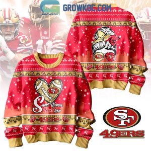 San Francisco 49ers Smart Women Love Her 49ers Christmas Ugly Sweater