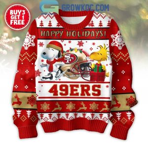 San Francisco 49ers Snoopy Happy Holiday Merry Christmas Football Ugly Sweater