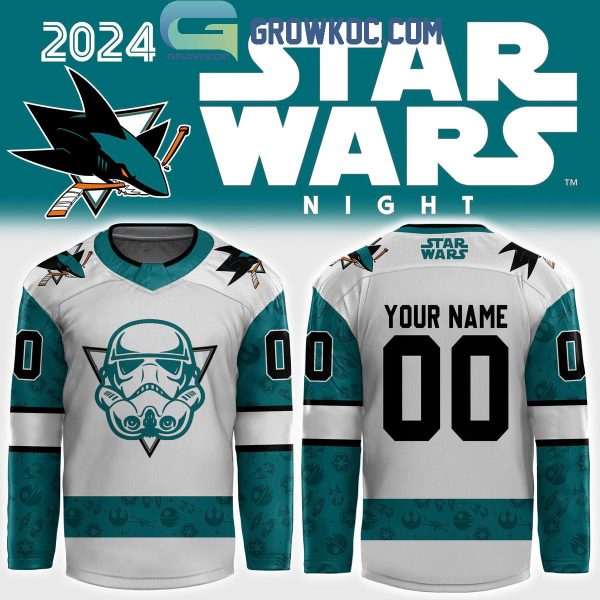 San Jose Sharks 2024 Star Wars Night Personalized Hockey Jersey