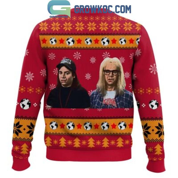 Saturday Night Live Wayne?s World Are you Mental Christmas Ugly Sweater