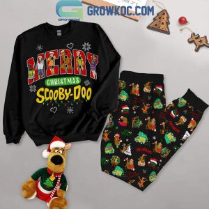 Scooby Doo 2024 Merry Christmas Time For Joy Fleece Pajamas Set Long Sleeve