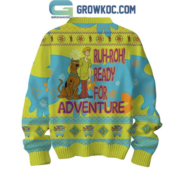 Scooby-Doo Ready For Adventure Ruh-Roh Christmas Ugly Sweater