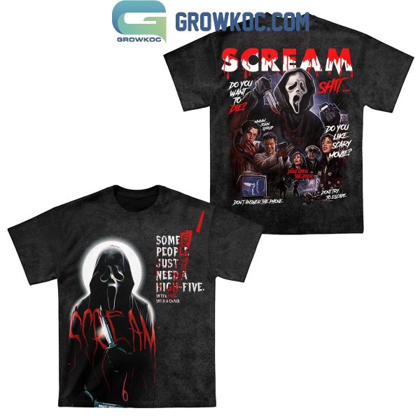 Scream Halloween Some People Just Need A High-Five Hoodie T-Shirt