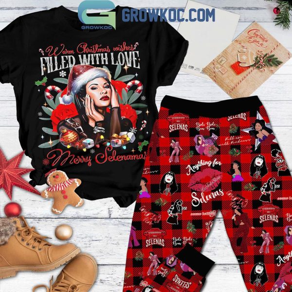 Selena Merry Christmas Merry Selenamas Filled With Love Fleece Pajamas Set