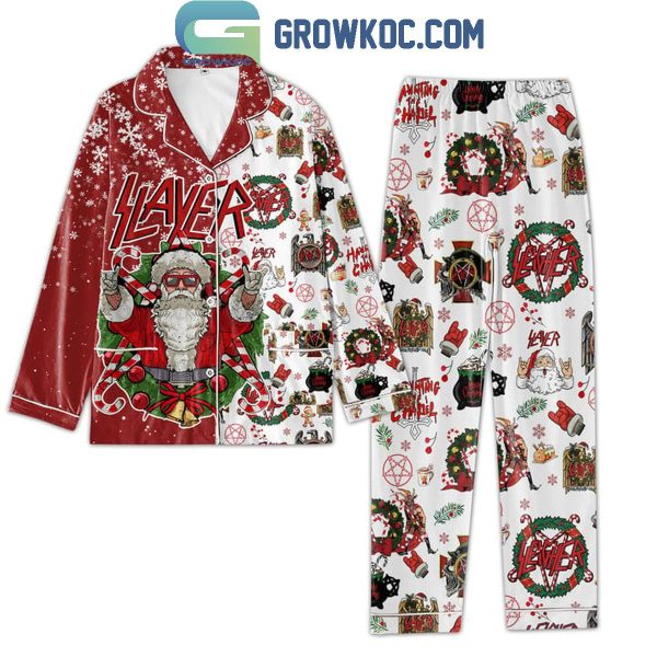 Slayer Haunting The Chapel Christmas Happy Holiday Polyester Pajamas Set