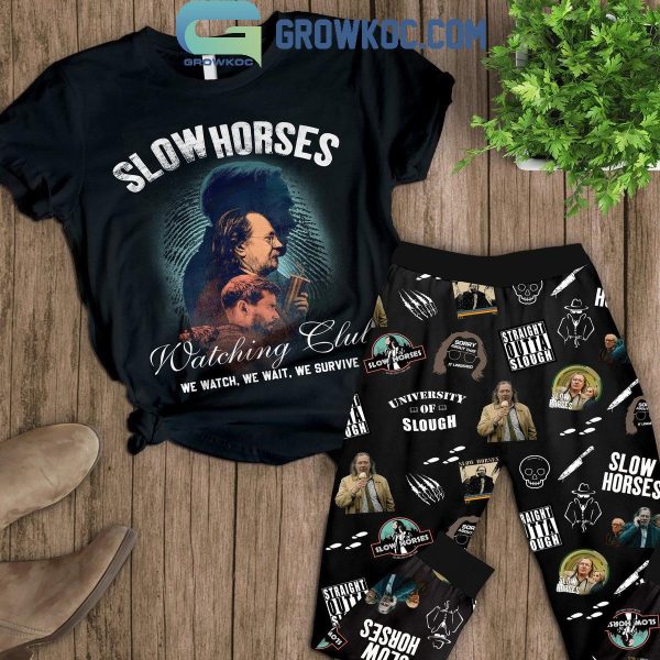 Slow Horses Straight Outta Slough Fleece Pajamas Set