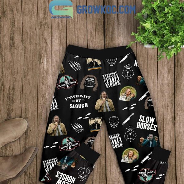 Slow Horses Straight Outta Slough Fleece Pajamas Set