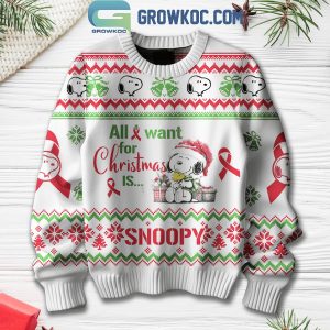 Snoopy All I Want For Christmas Is Peanuts Ugly Sweater