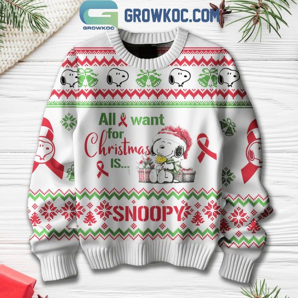 Snoopy All I Want For Christmas Is Peanuts Ugly Sweater