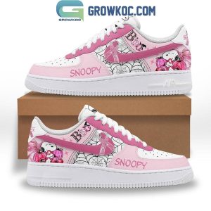 Snoopy Boo In Halloween 2024 Beat Breast Cancer Air Force 1 Shoes