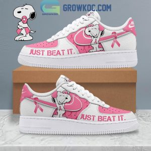 Snoopy Breast Cancer Just Beat It Air Force 1 Shoes