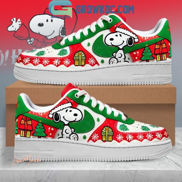 Snoopy Happy Holiday 2024 Christmas Peanuts Air Force 1 Shoes