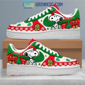 Snoopy Happy Holiday 2024 Christmas Peanuts Air Force 1 Shoes