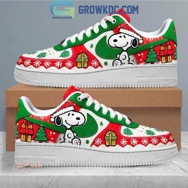 Snoopy Happy Holiday 2024 Christmas Peanuts Air Force 1 Shoes