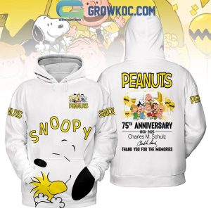 Snoopy Peanuts 75th Anniversary 1959-2025 Thank You Hoodie T-Shirt