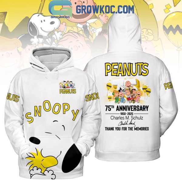 Snoopy Peanuts 75th Anniversary 1959-2025 Thank You Hoodie T-Shirt