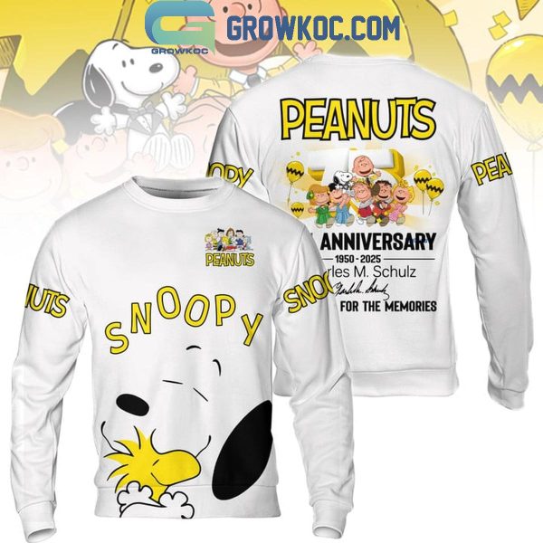 Snoopy Peanuts 75th Anniversary 1959-2025 Thank You Hoodie T-Shirt