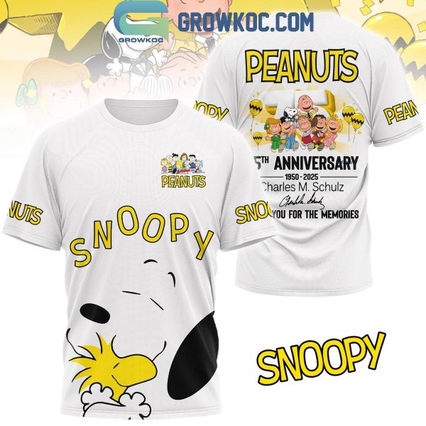 Snoopy Peanuts 75th Anniversary 1959-2025 Thank You Hoodie T-Shirt