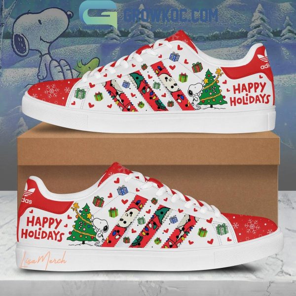 Snoopy Peanuts Merry Christmas Happy Holidays 2024 Stan Smith Shoes