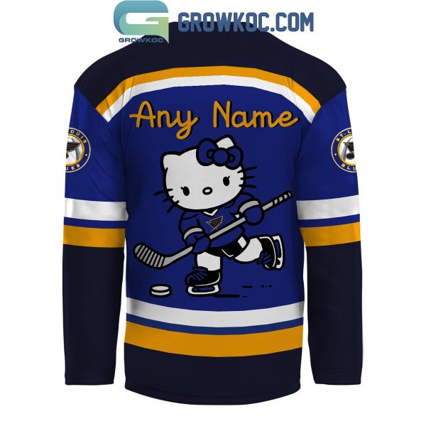 St. Louis Blues 50th Anniversary Of Hello Kitty 2024 Hockey Jersey