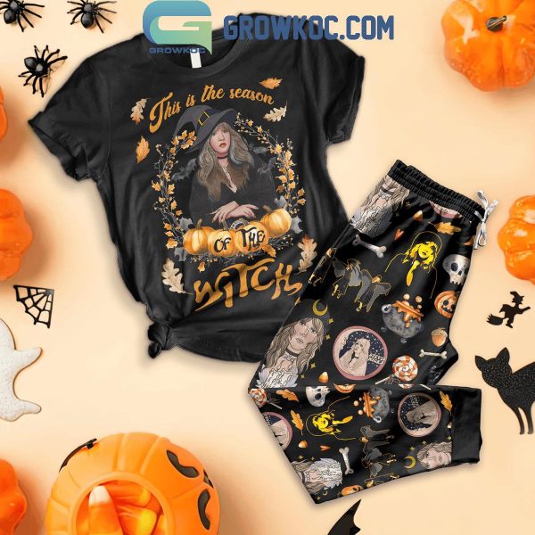 Stevie Nicks Halloween This Is The Season Of The Witch Fleece Pajamas Set