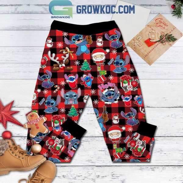 Stitch At Christmas All Roads Lead To Home Fleece Pajamas Set