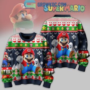 Super Mario Nintendo 2024 Celebrating Christmas Ugly Sweater