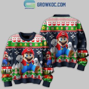 Super Mario Nintendo 2024 Celebrating Christmas Ugly Sweater