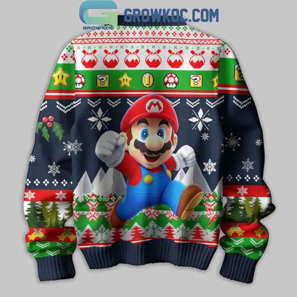 Super Mario Nintendo 2024 Celebrating Christmas Ugly Sweater