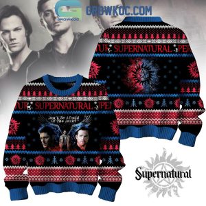 Supernatural Fan 2024 Don’t Be Afraid Of The Dark Christmas Ugly Sweater